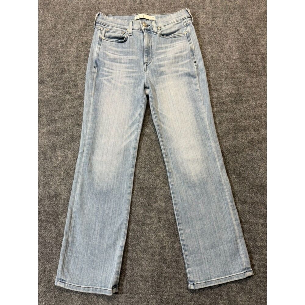 AYR The Pop Jeans Women 28 Light Wash High Rise Straight Leg Made USA